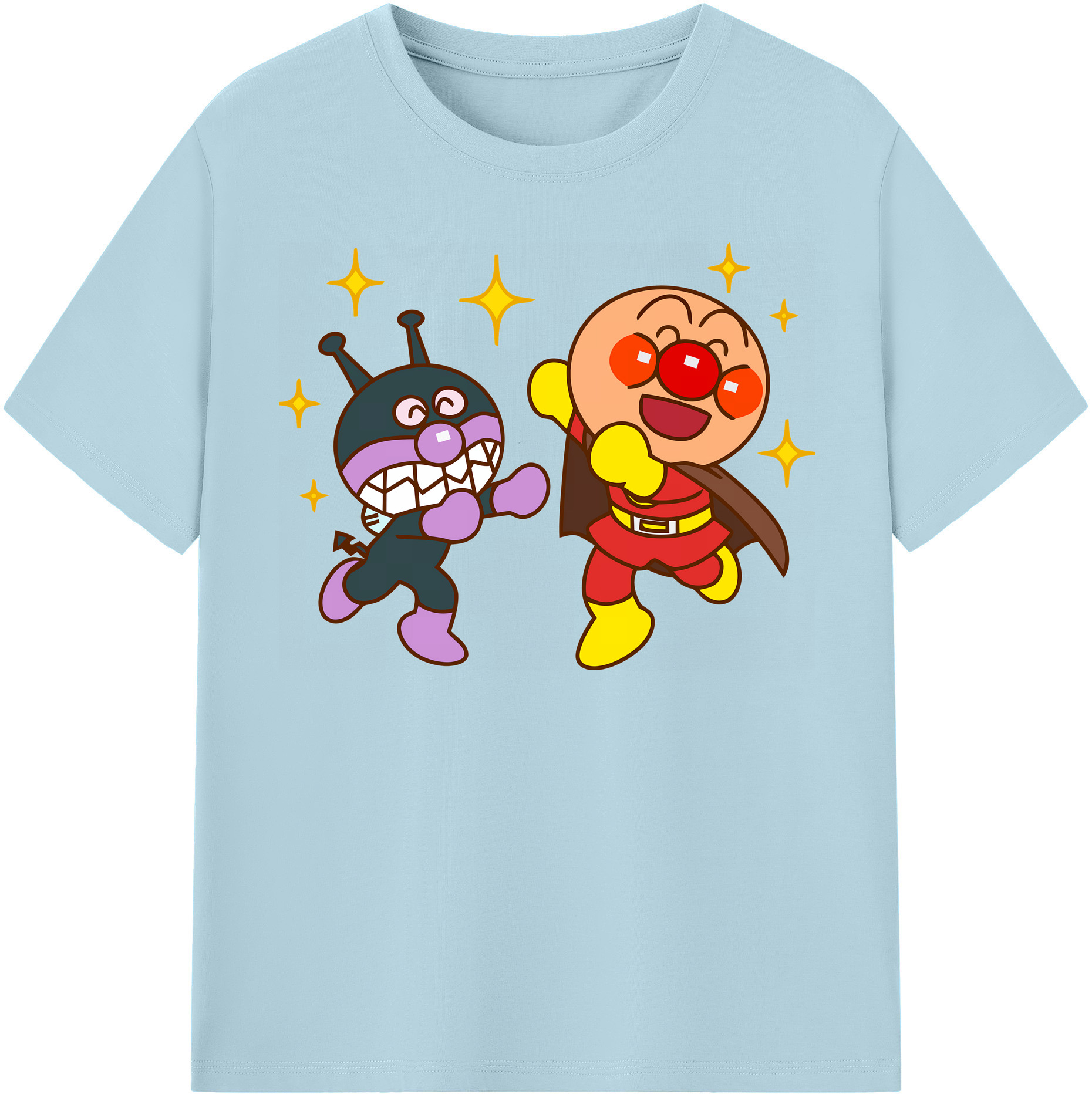 （画像用） アンパンマン Anpanman 綿100％半袖Tシャツ（フロントプリント）